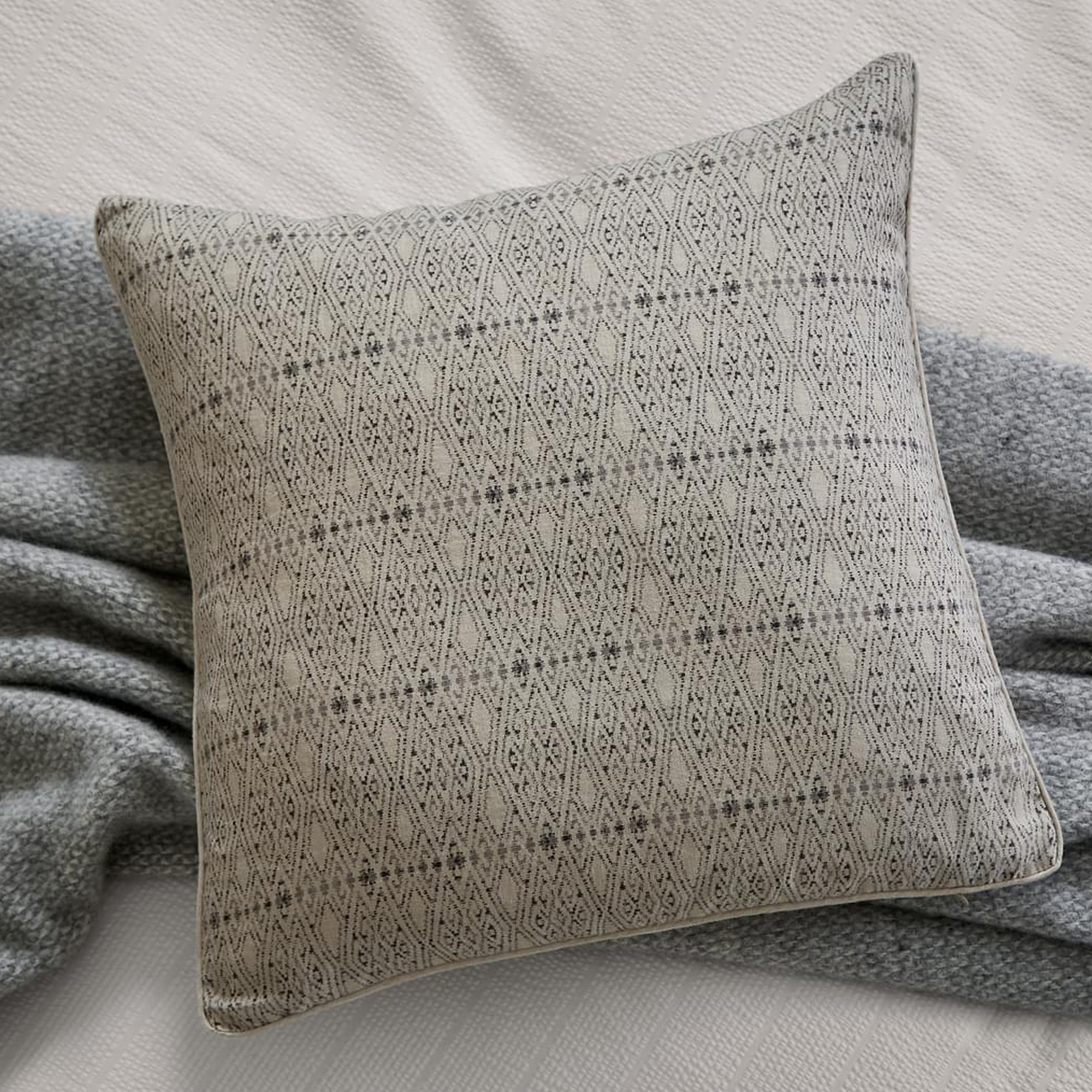 Neri Cushion By Bedeck Of Belfast Rare Earth In Dark Grey